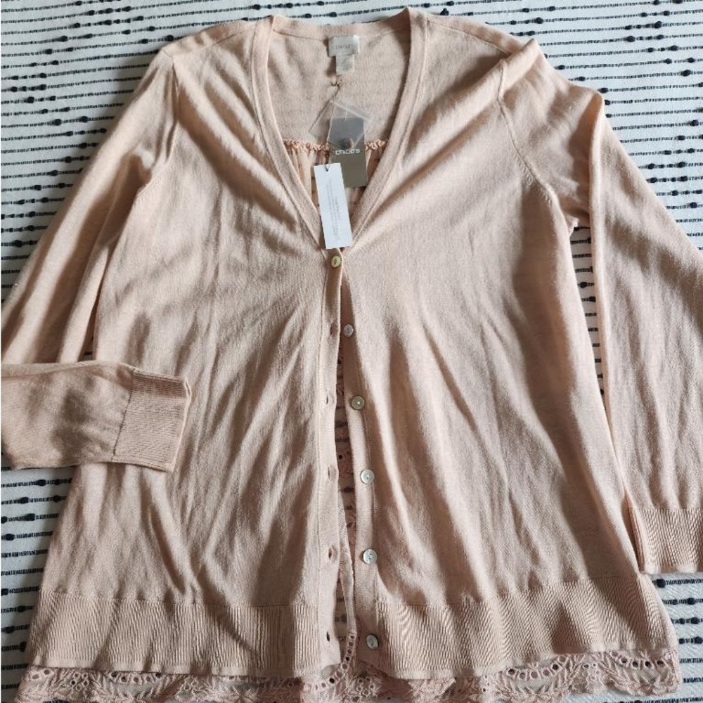 Ladies lace back cardigan